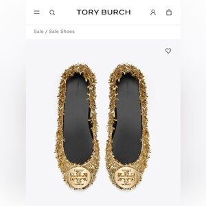 TORY BURCH MINNIE TRAVEL BALLET
Color: Gold / Gold WOMEN SIZE 7.5 NEW